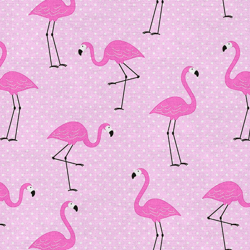 Fabric Editions Pink Flamingo Cotton Fabric