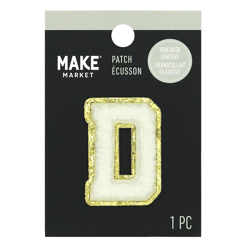 1.5" White Chenille Patch by Make Market