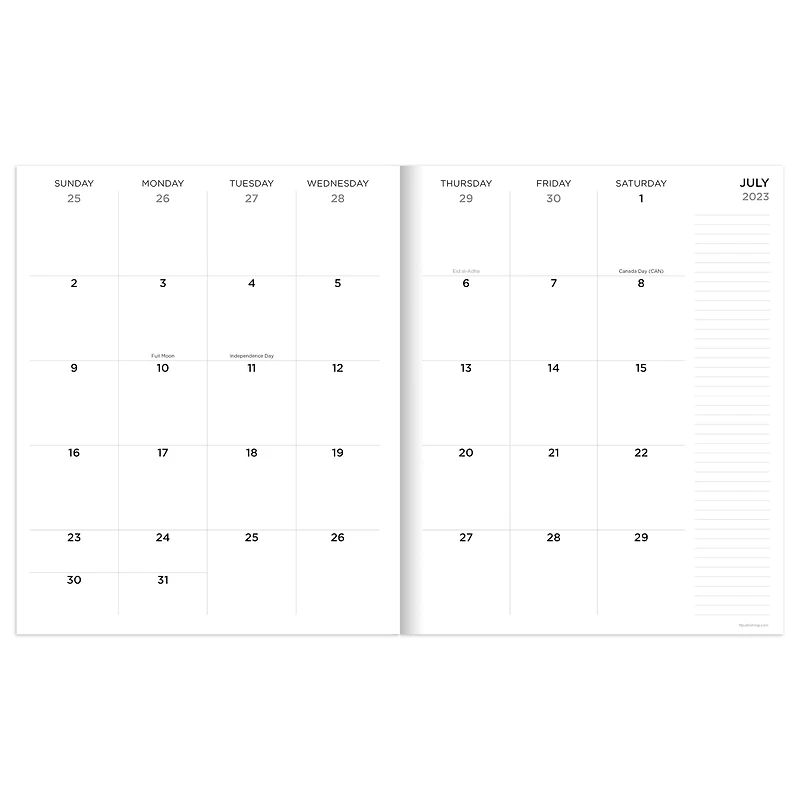 TF Publishing 2023-2024 Field of Goldenrod Large Monthly Planner