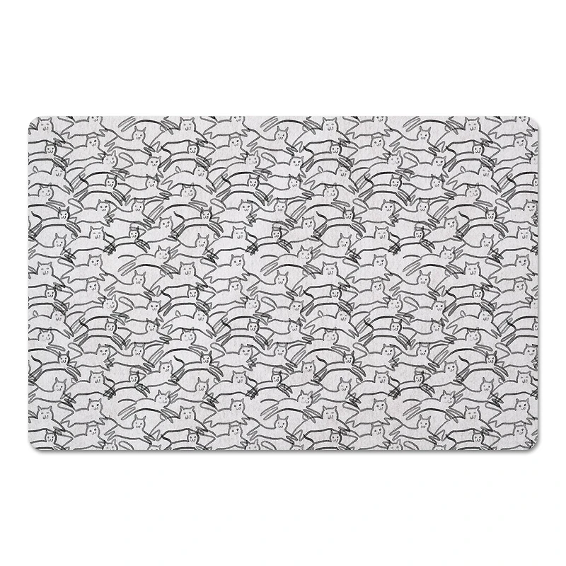 Leaping Cat Pattern II 27" x 18" Floor Mat
