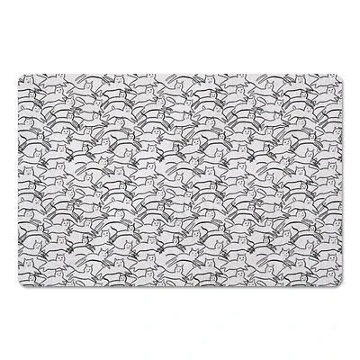Leaping Cat Pattern II 27" x 18" Floor Mat