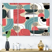 Designart - Retro Shapes With Abstract Suns and Moons III