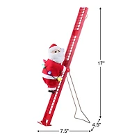 Mr. Christmas 17" Animated Single Ladder Climbing Santa