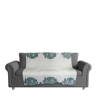 Three Leaf Monstera 50" x 60" Coral Fleece Blanket