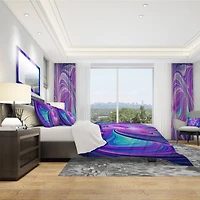 Designart 'Purple and Blue Wonder' Modern & Contemporary Bedding Set