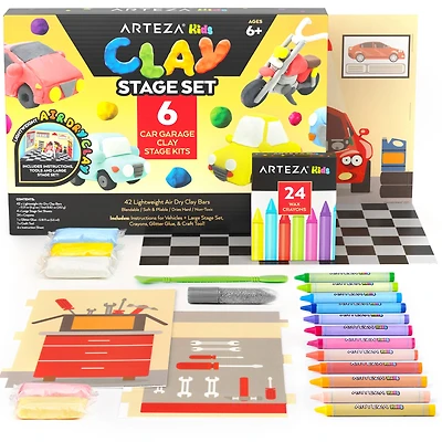 Arteza® Kids Car Garage Medium Stage Clay Kit