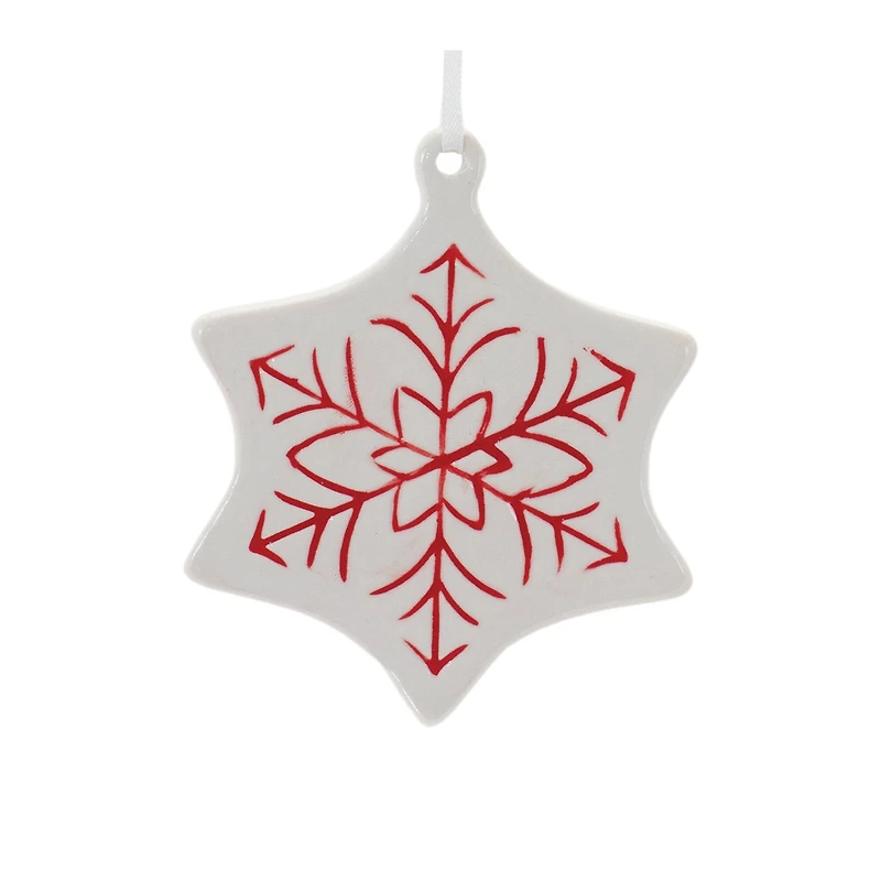 Etched Ceramic Ornament Set