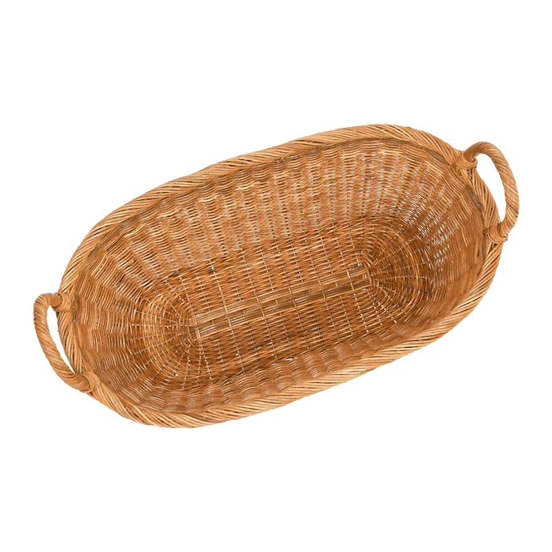 Hello Honey® Small Natural Handwoven Wicker Basket with Handles