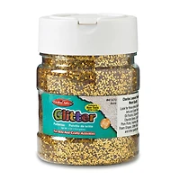 Creative Arts 4oz. Gold Glitter Jar, Pack of 6