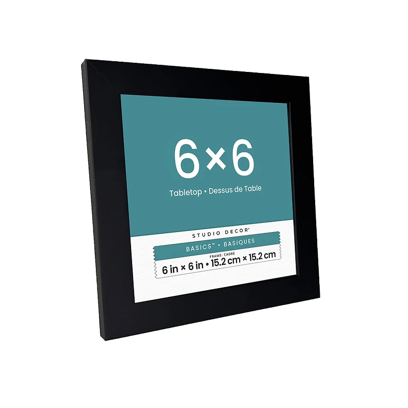 Basics™ 6" x 6" Black Flat Frame by Studio Décor®