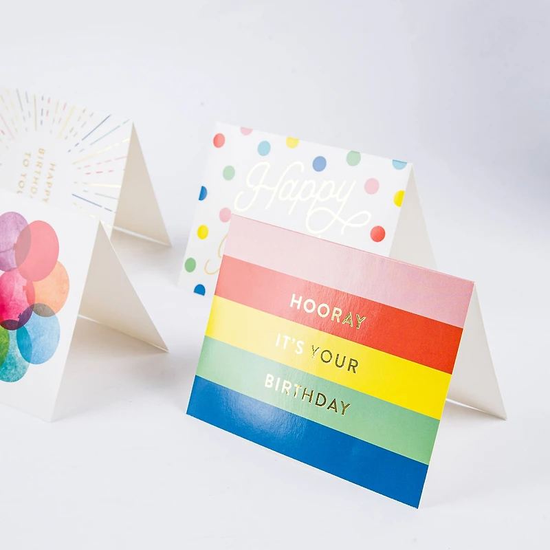 Rainbow Happy Birthday Cards & Envelopes by Recollections™, 4.25" x 5.5"