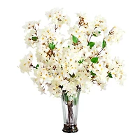 2.5ft. White Bougainvillea Arrangement in Glass Vase