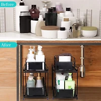 NEX™ 14" 2-Tier Under Sink Rack Organizer with Sliding Drawers