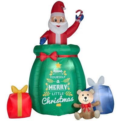10ft. Airblown® Inflatable Giant Animated Santa in a Gift Sack