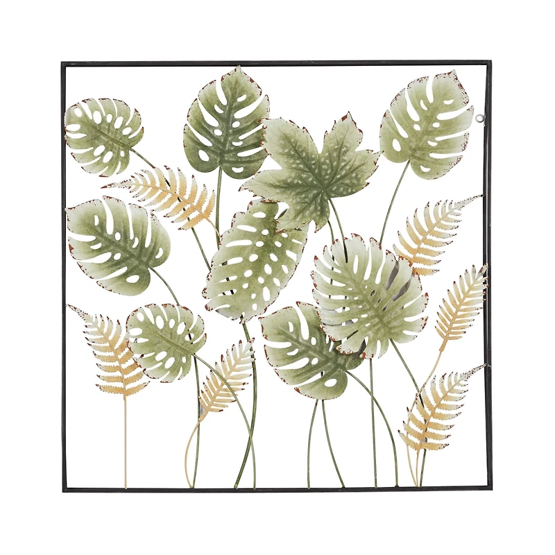 30" Green Modern Iron Wall Décor