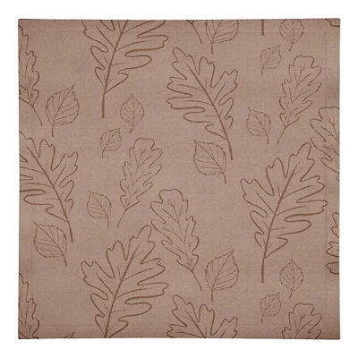 Dusty Rose Large Leaf Pattern Cotton Twill Napkin