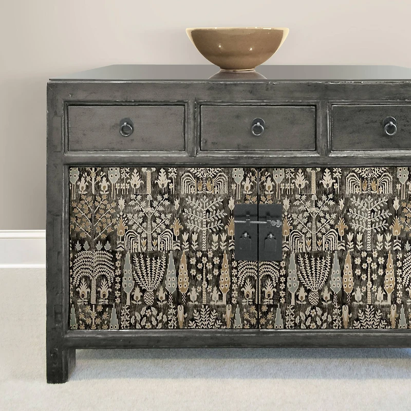 RoomMates Black Persian Ikat Peel & Stick Wallpaper