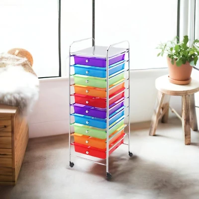 Whitmor Multicolor 10 Drawer Cart