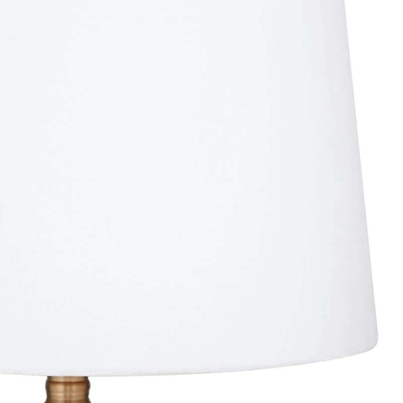 White Glass Table Lamp 15" x 15" x 29"