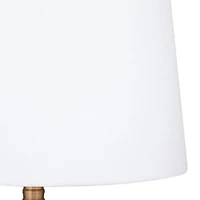 White Glass Table Lamp 15" x 15" x 29"