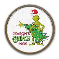 20" Season's Grinch-ings Round Framed Print