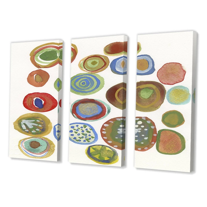 Designart - Circular Composition II - Mid Century Modern Canvas Artwork