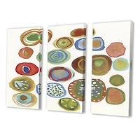 Designart - Circular Composition II - Mid Century Modern Canvas Artwork