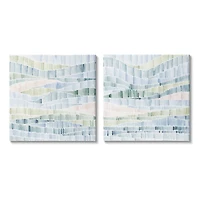 Stupell Industries Modern Abstract Nautical Landscape Wavy Striped Pattern Canvas Wall Art