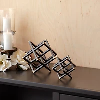 Modern Metal Star Sculpture Set