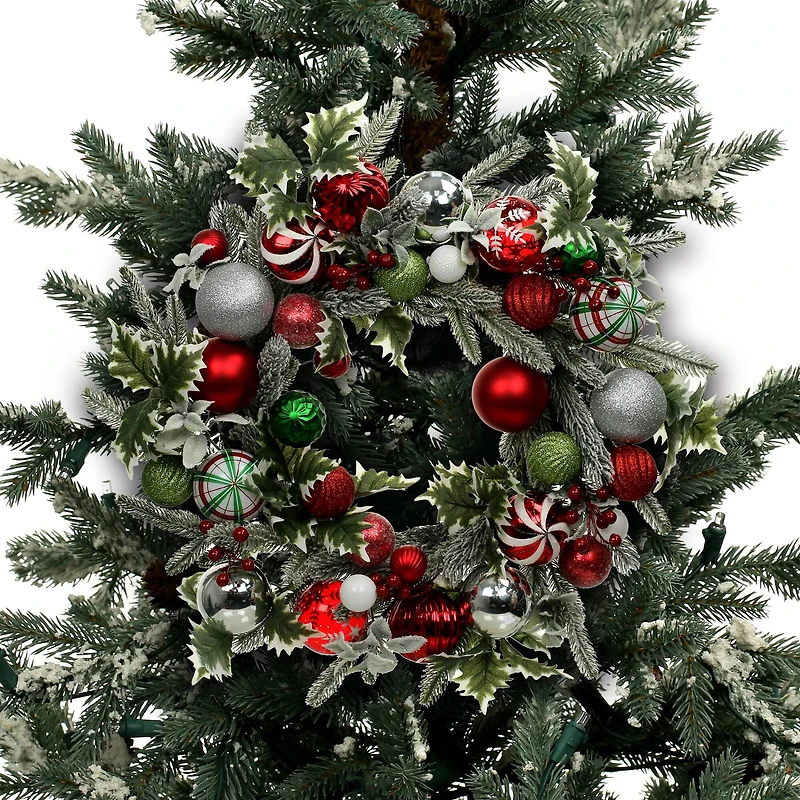 24" Pine & Ornament Wreath by Ashland®