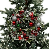 24" Pine & Ornament Wreath by Ashland®