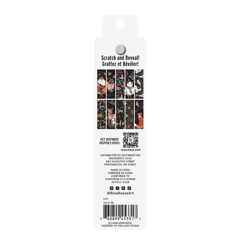 Brea Reese™ Woodland Holiday Scratch Art Bookmarks
