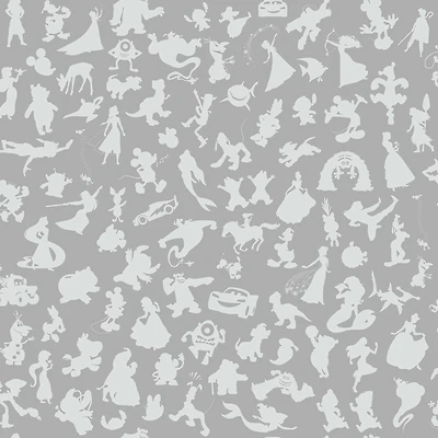 RoomMates Disney 100th Anniversary Characters Silver Peel & Stick Wallpaper