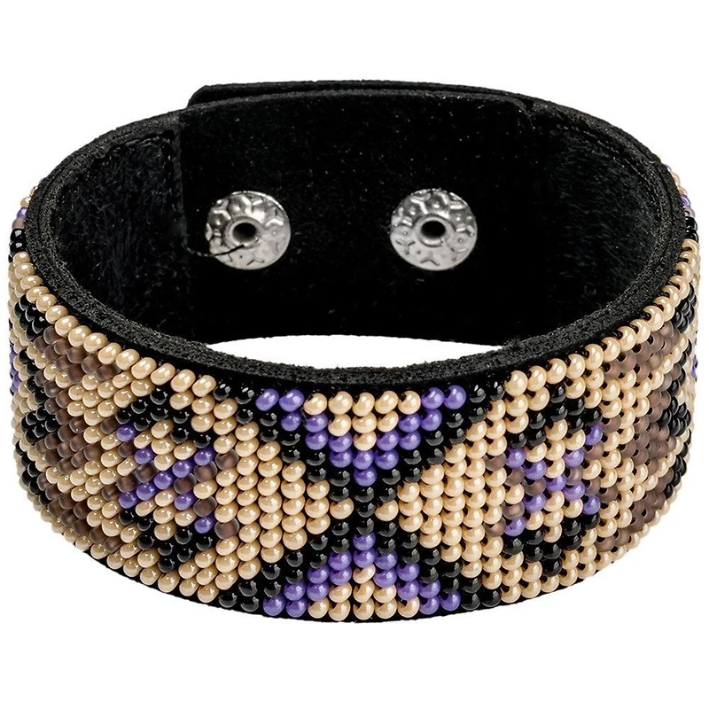 Wonderland Crafts Bead Artificial Leather Embroidery Bracelet Kit