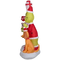 6ft. Airblown® Inflatable Christmas Grinch & Max with Lamp Post