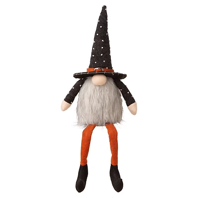 Glitzhome® 20" Halloween Fabric Gnome Sitter Décor