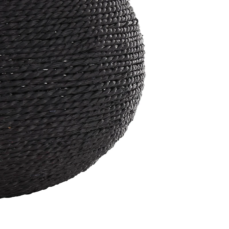 15" Black Metal Handmade Wrapped Vase