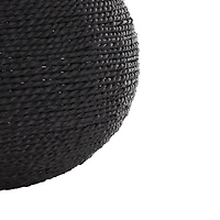 15" Black Metal Handmade Wrapped Vase