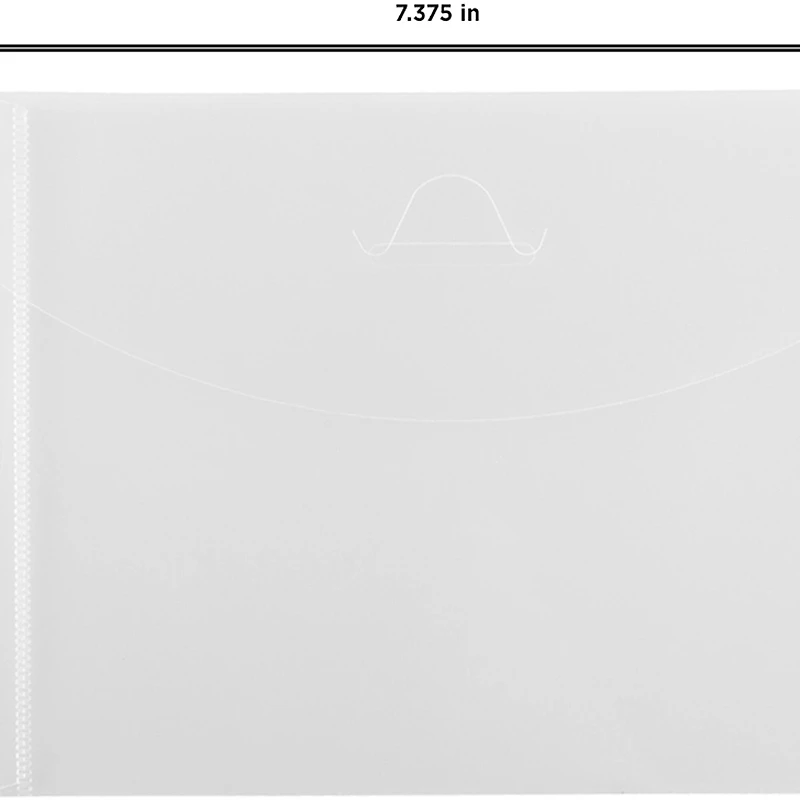 JAM Paper 5.5" x 7.38" Clear Plastic Tuck Flap Booklet Envelopes, 24ct.