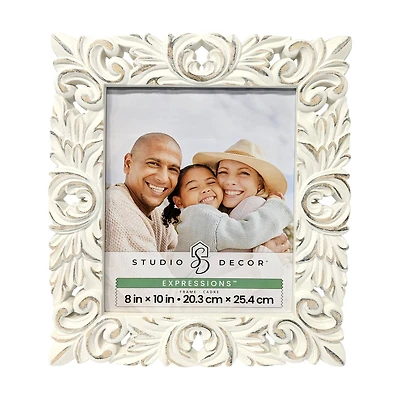 Expressions™ Whitewash Fleur-De-Lis Frame by Studio Décor®
