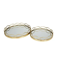 Contemporary Metal Tray Set