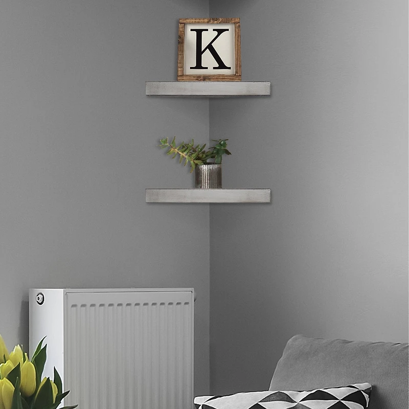 Floating Corner Shelves Set