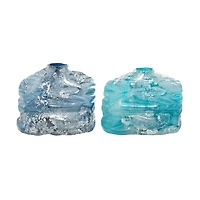 The Novogratz Blue Contemporary Glass Vase Set