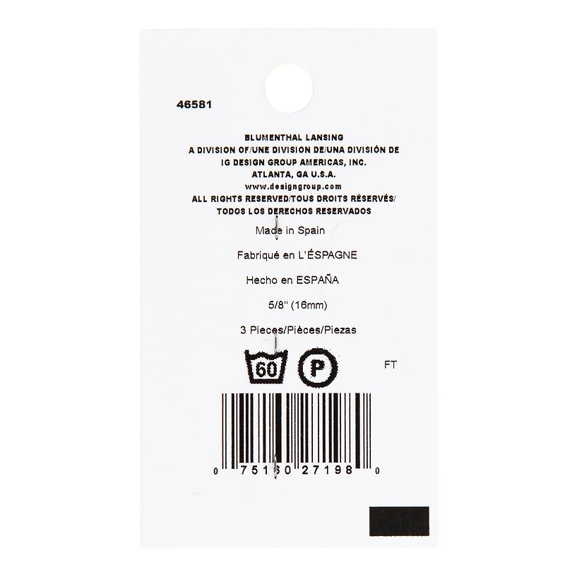 LaMode® 5/8" White Iridescent Faux Shell 2-Hole Buttons, 3ct.