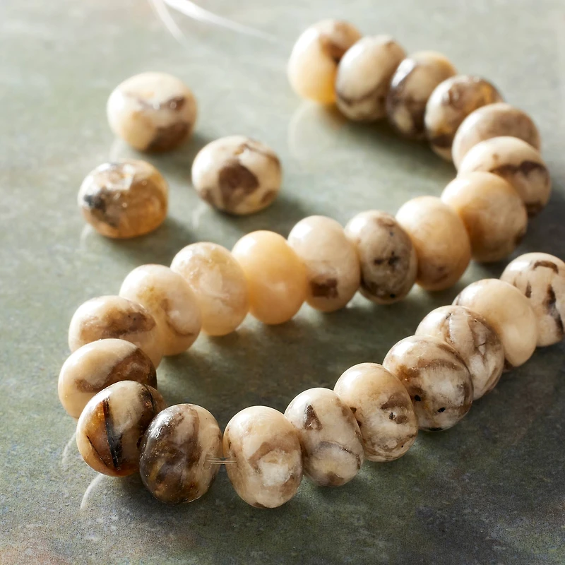 Feldspar Rondelle Beads by Bead Landing™, 8mm