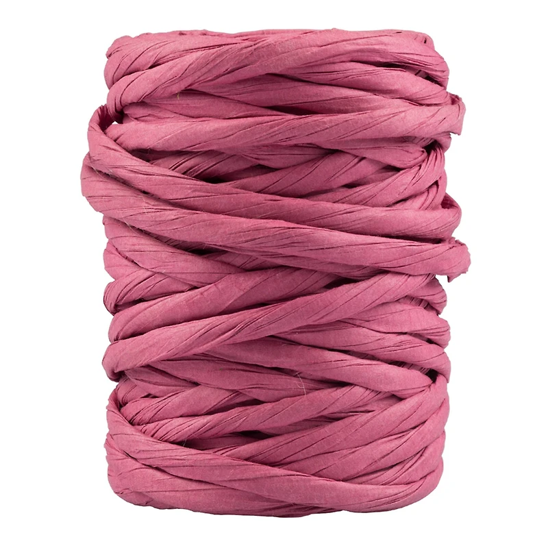 JAM Paper 3/8" x 25yd. Red Twisted Kraft Ribbon