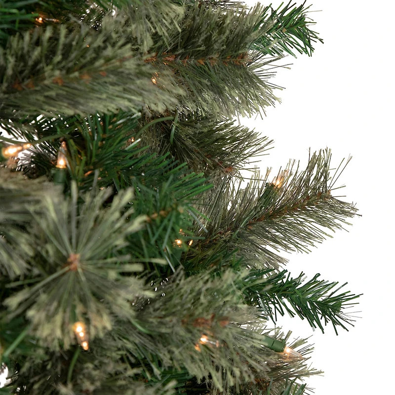 6.5ft. Pre-Lit Oregon Cashmere Pine Artificial Christmas Tree, Clear Lights