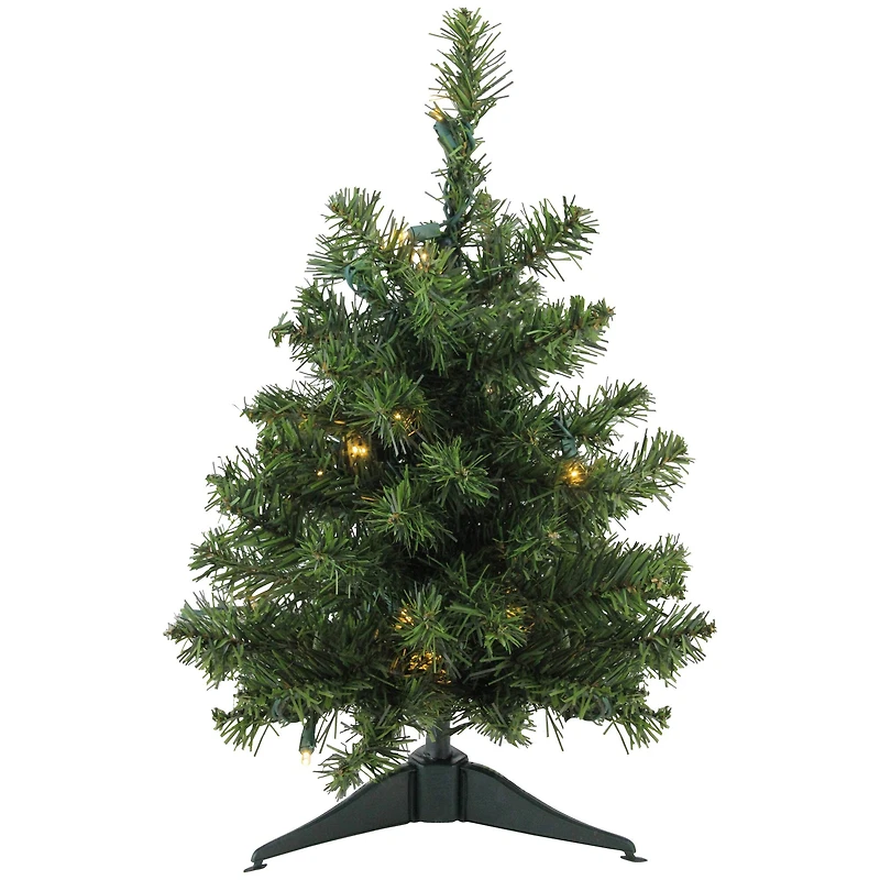 18" Pre-Lit Canadian Pine Artificial Christmas Tree, Clear LED Lights