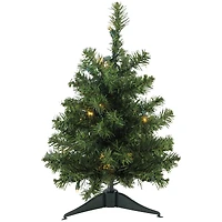 18" Pre-Lit Canadian Pine Artificial Christmas Tree, Clear LED Lights