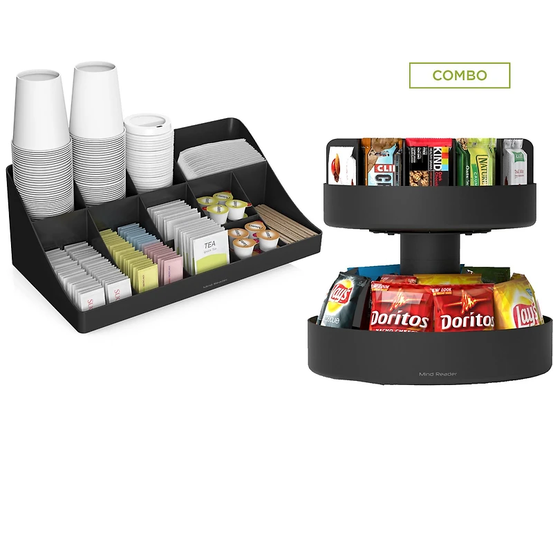 Mind Reader Black Coffee Condiment and Snack Organizer